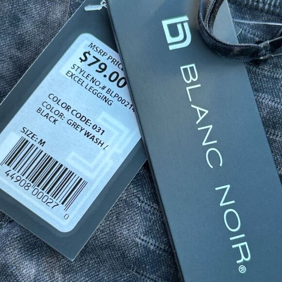Blanc Noir Gray & Black Excel Leggings Medium NWT - Picture 5 of 9
